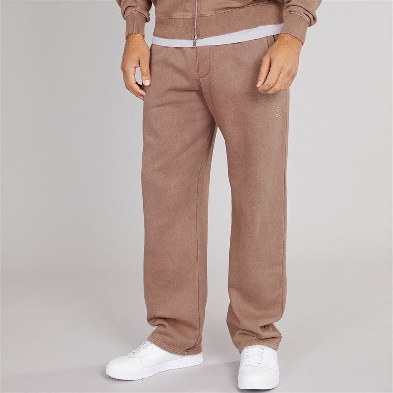 Mens Caster Straight Leg Joggers Washed Mink - Image 1