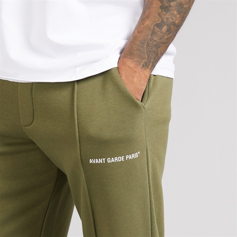 Mens Lowell Open Hem Joggers Khaki - Image 3