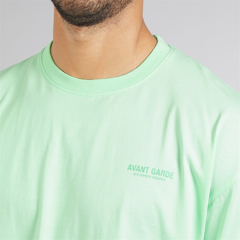 Mens Creatives T-Shirt And Shorts Set Spearmint - Image 3