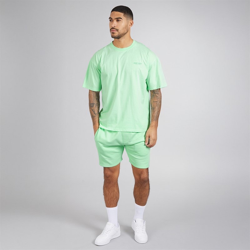 Mens Creatives T-Shirt And Shorts Set Spearmint - Image 4