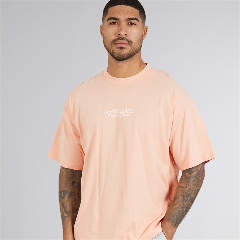Mens Scape T-Shirt Salmon - Image 2