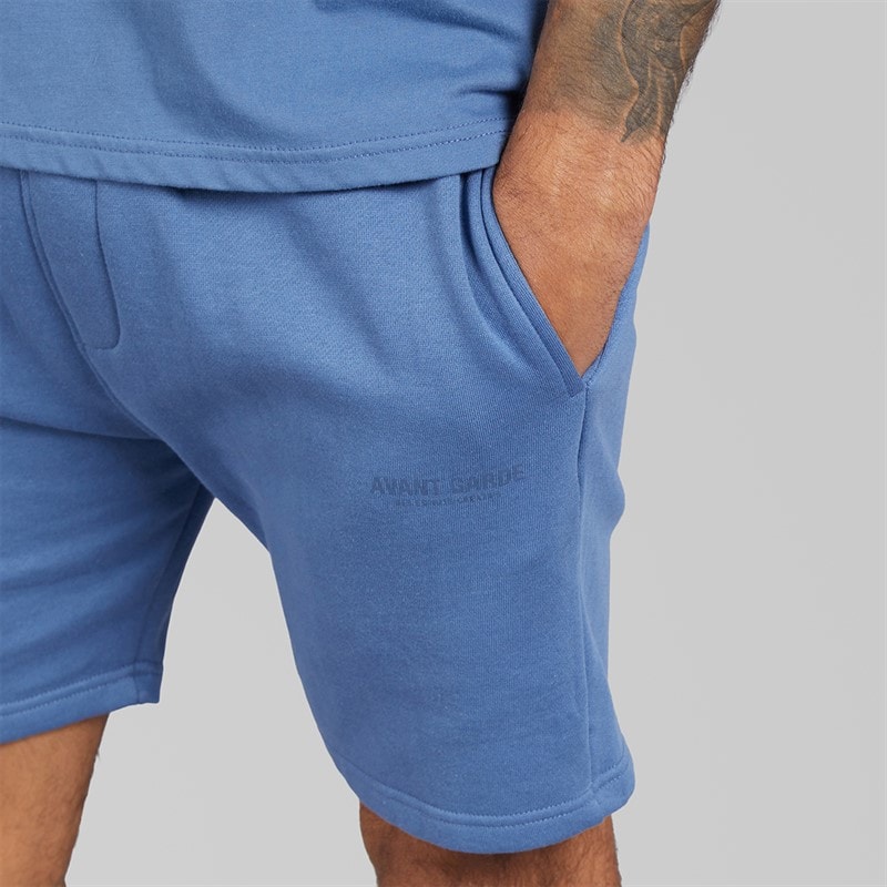 Mens Creatives T-Shirt And Shorts Set Indigo Blue - Image 5