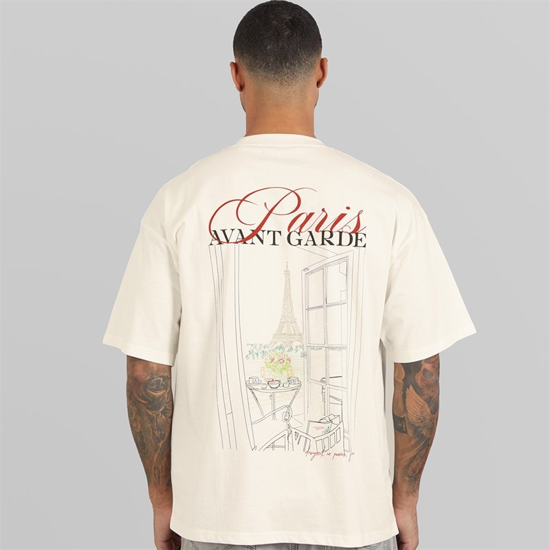 Mens Underline T-Shirt Off White - Image 3