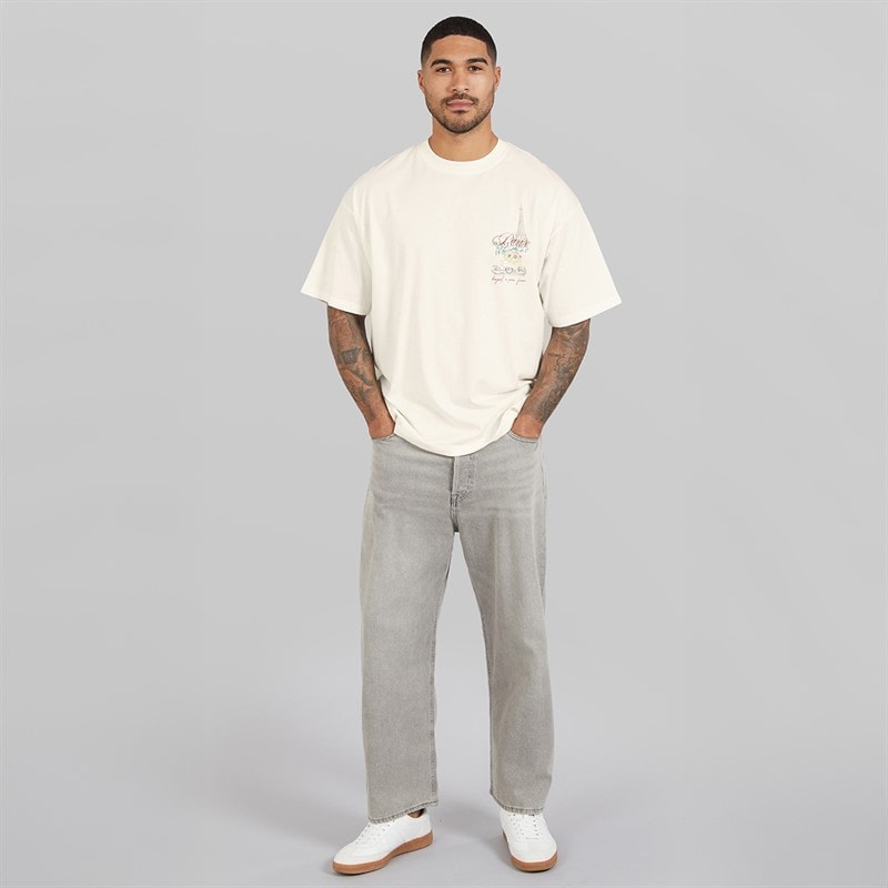 Mens Underline T-Shirt Off White - Image 4
