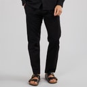 Mens Alberto Linen Trousers Black