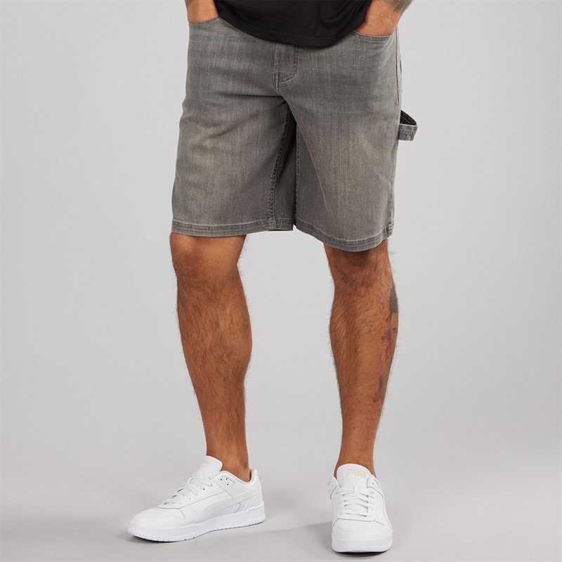 Avant Garde Mens Torrez Denim Shorts Grey