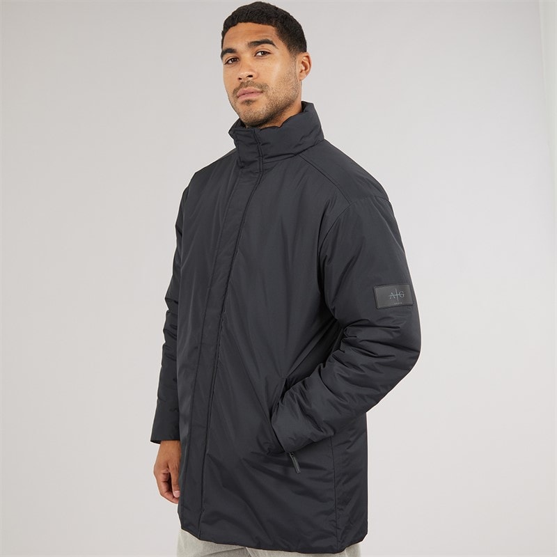 Mens Chapelle Padded Mac Black - Image 3
