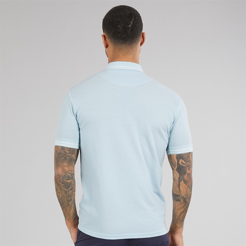 Mens Delta Polo Shirt Sky Blue - Image 2