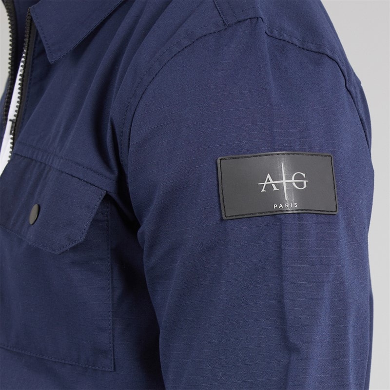 Mens Arden Overshirt Navy - Image 3