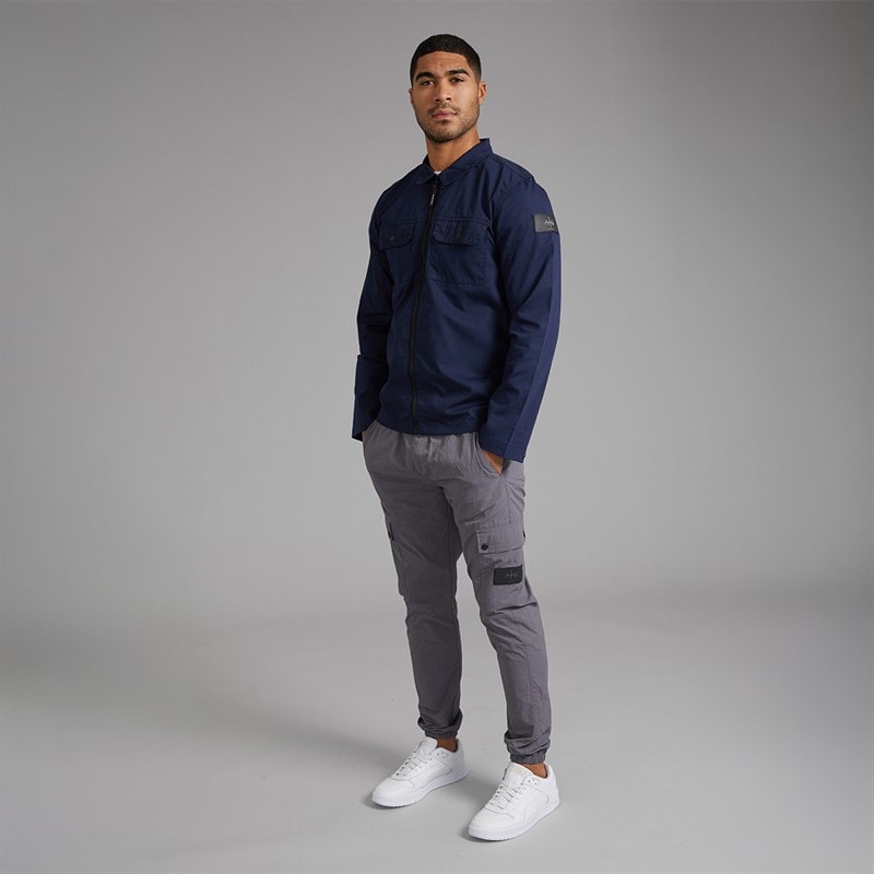 Mens Arden Overshirt Navy - Image 4