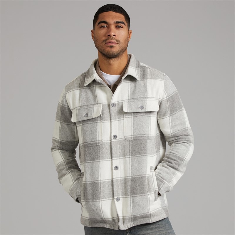 Avant Garde Mens Hollis Shacket Light Grey