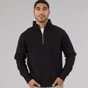Mens Vespa 1/4 Zip Sweatshirt Black