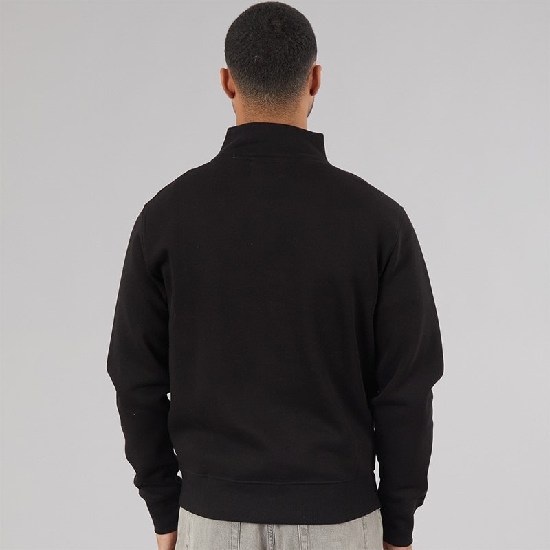 Mens Vespa 1/4 Zip Sweatshirt Black - Image 2
