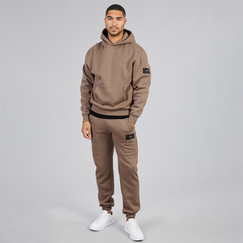 Mens Badge Tracksuit Mink - Image 4