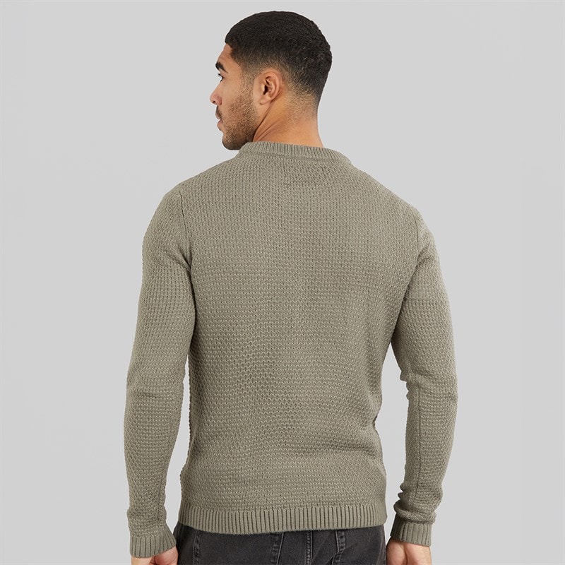 Mens Ciel Crew Neck Jumper Olive - Image 2