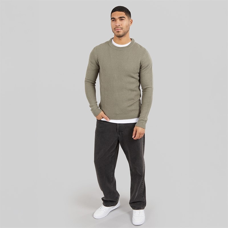 Mens Ciel Crew Neck Jumper Olive - Image 3