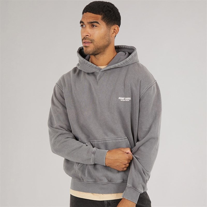 Mens Washed Creatives Hoodie Charcoal - Image 2