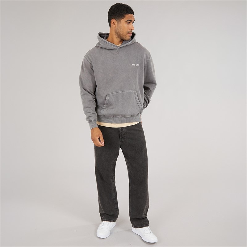 Mens Washed Creatives Hoodie Charcoal - Image 4