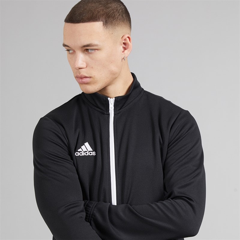 Mens Entrada 22 Poly Training Jacket Black/White - Image 3