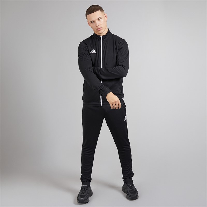 Mens Entrada 22 Poly Training Jacket Black/White - Image 4