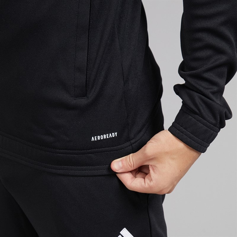 Mens Entrada 22 Poly Training Jacket Black/White - Image 5