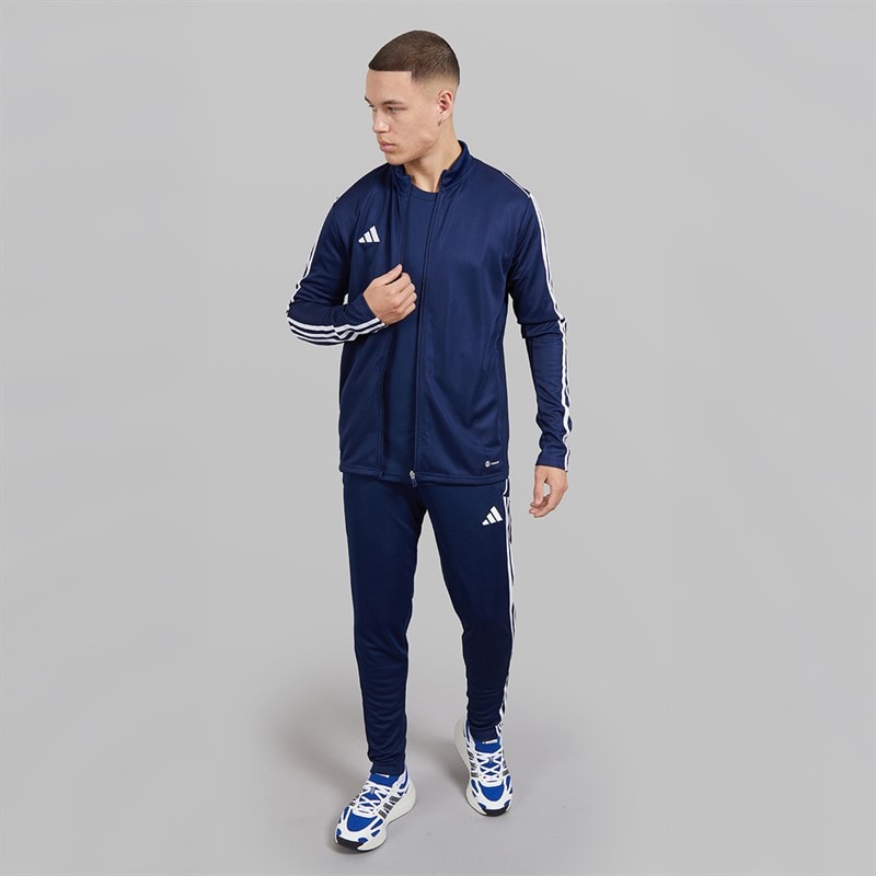 Mens Tiro 23 League Track Pants Team Navy Blue/White - Image 4