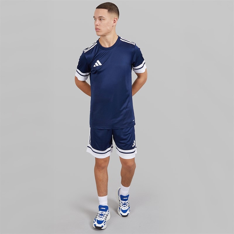 adidas Mens Squadra 25 Training T-Shirt Team Navy Blue/White - Image 4