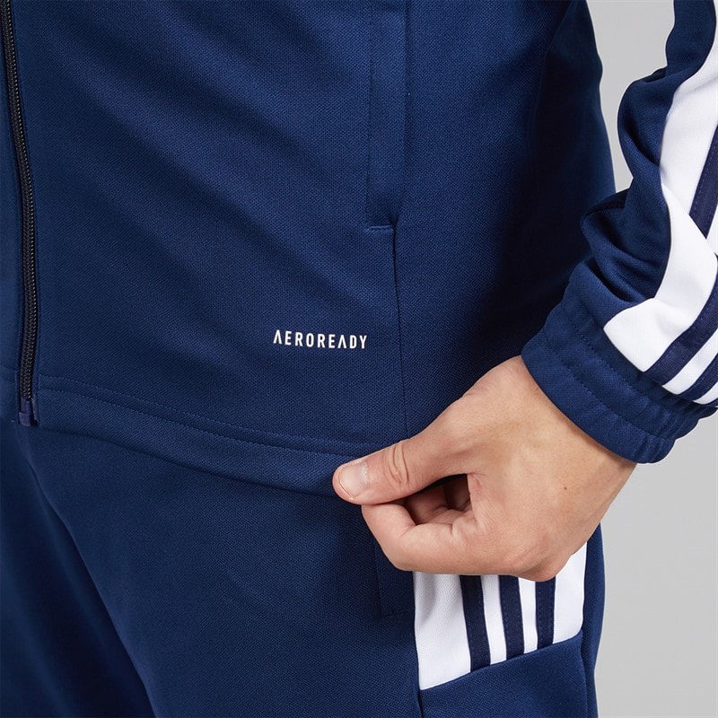 Mens Squadra 21 Track Jacket Navy/White - Image 5