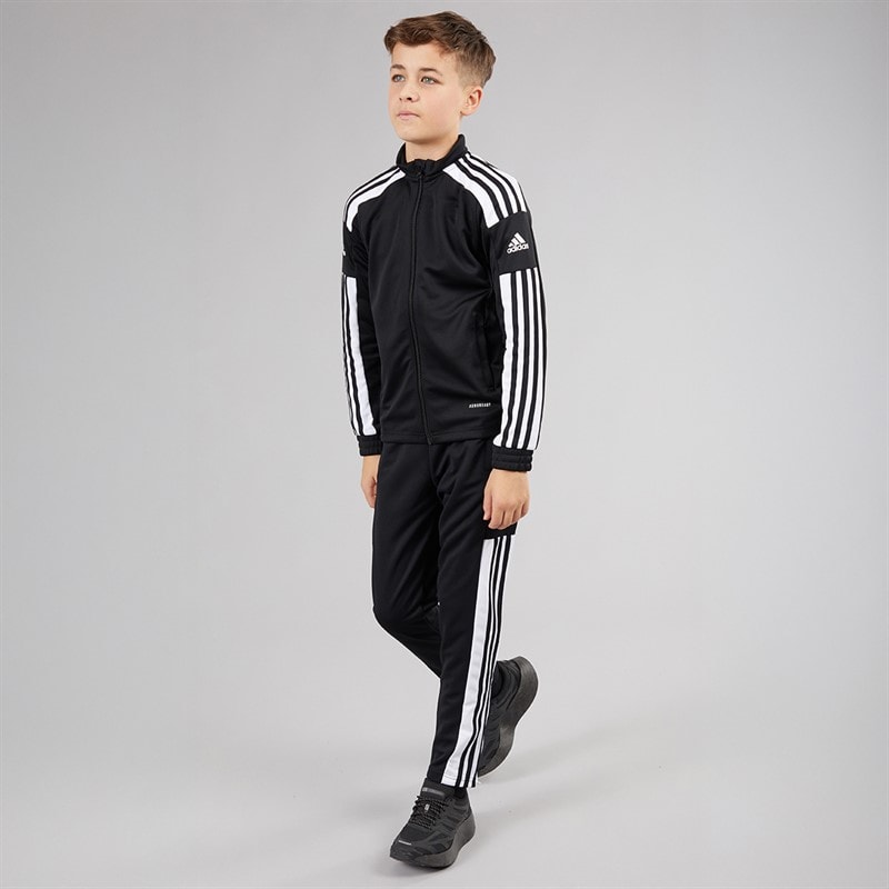 adidas Junior Boys Squadra 21 Track Pants Black/White - Image 4