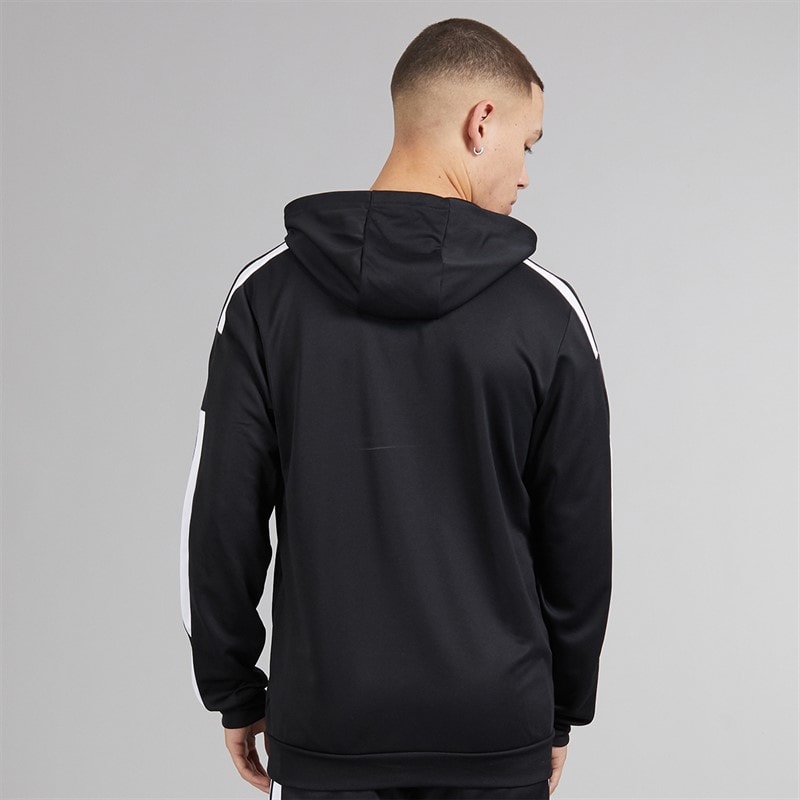 Mens Squadra 21 Pullover Training Hoodie Black/White - Image 2