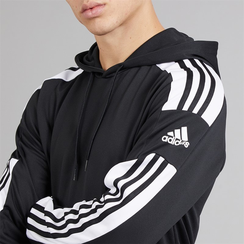 Mens Squadra 21 Pullover Training Hoodie Black/White - Image 3