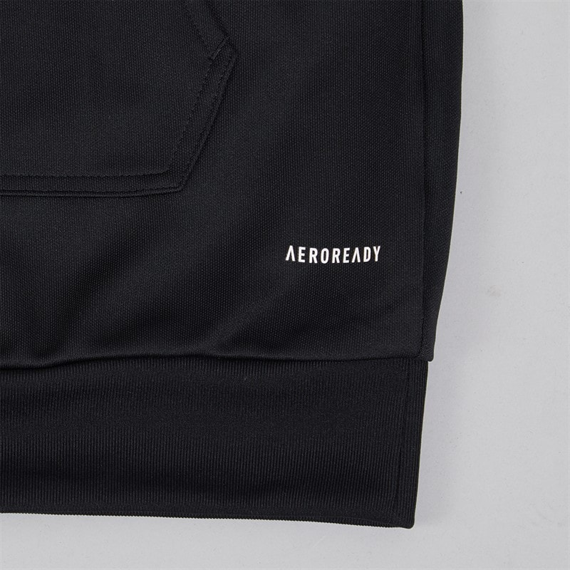 Mens Squadra 21 Pullover Training Hoodie Black/White - Image 5