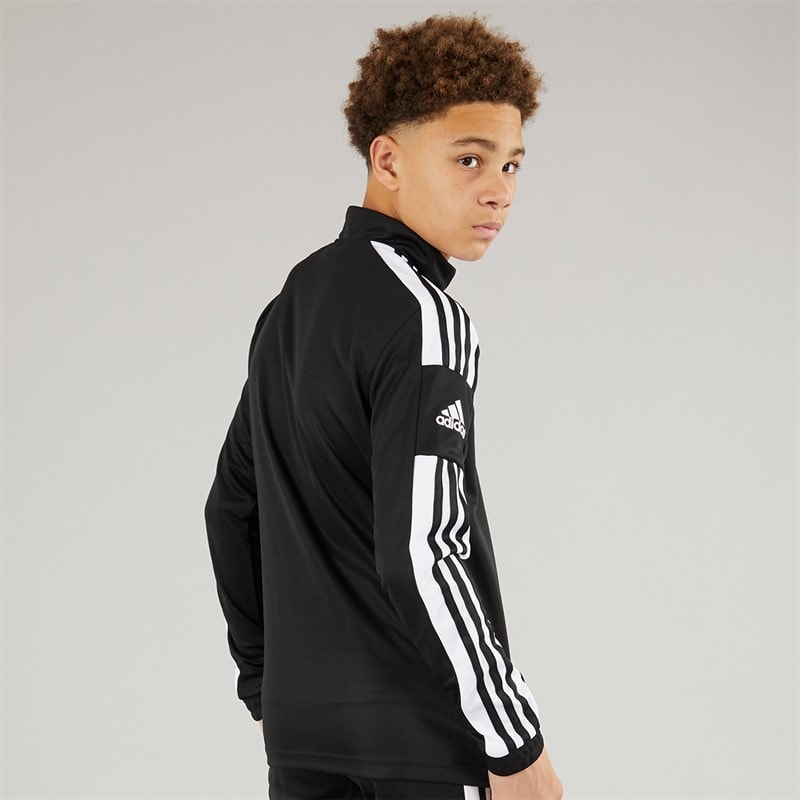 Junior Boys Squadra 21 1/4 Zip Training Top Black/White - Image 2