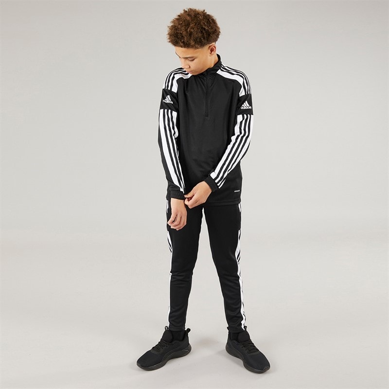 Junior Boys Squadra 21 1/4 Zip Training Top Black/White - Image 4