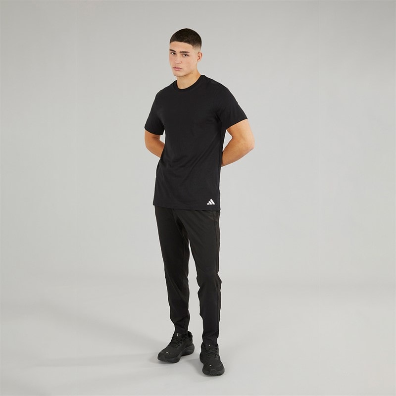 Mens Comfort Flex Cotton Three Pack Crew Neck T-Shirts Black - Image 3