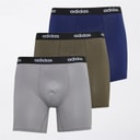 Mens Cotton Stretch Three Pack Boxer Briefs Navy/Grey/Olive