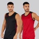 Mens 3G Speed Reversible Basketball Jersey Black/Power Red