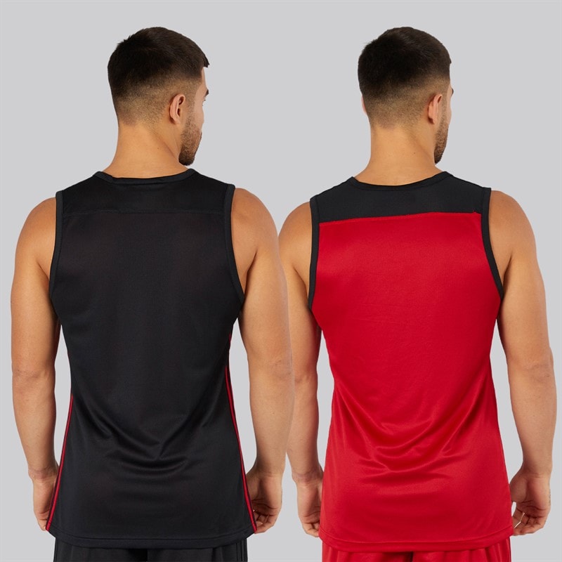 Mens 3G Speed Reversible Basketball Jersey Black/Power Red - Image 2