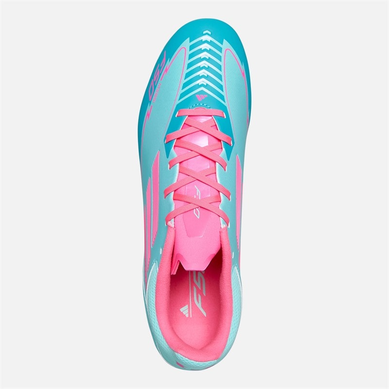 Mens F50 League Messi La Vida Tropical Pack FG/MG Firm/Multi Ground Football Boots Flash Aqua/Lucid Pink/Lucid Cyan - Image 4