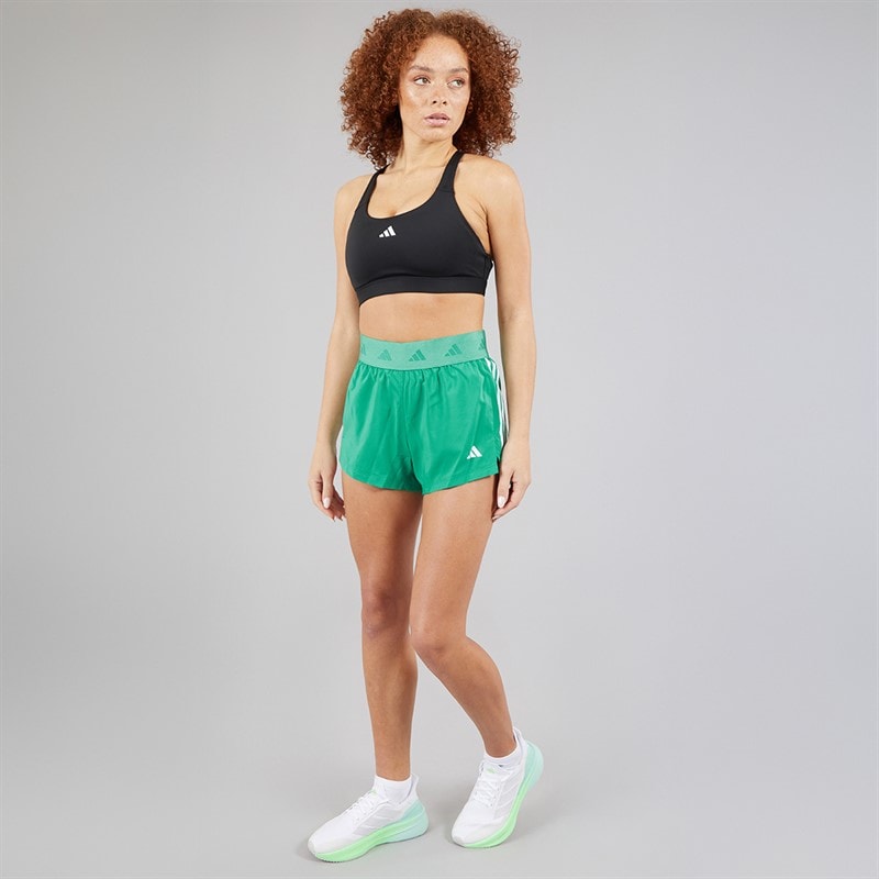 Womens Hyperglam Woven Training Shorts Semi Court Green/White - Image 4