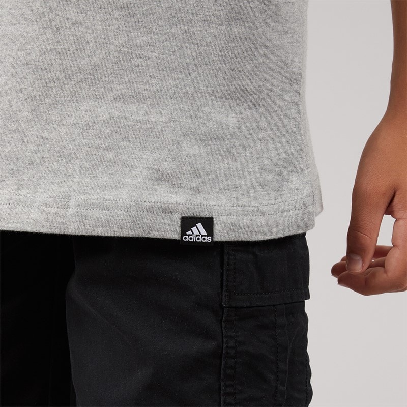 Junior Boys Positivity Table T-Shirt Medium Grey Heather - Image 5