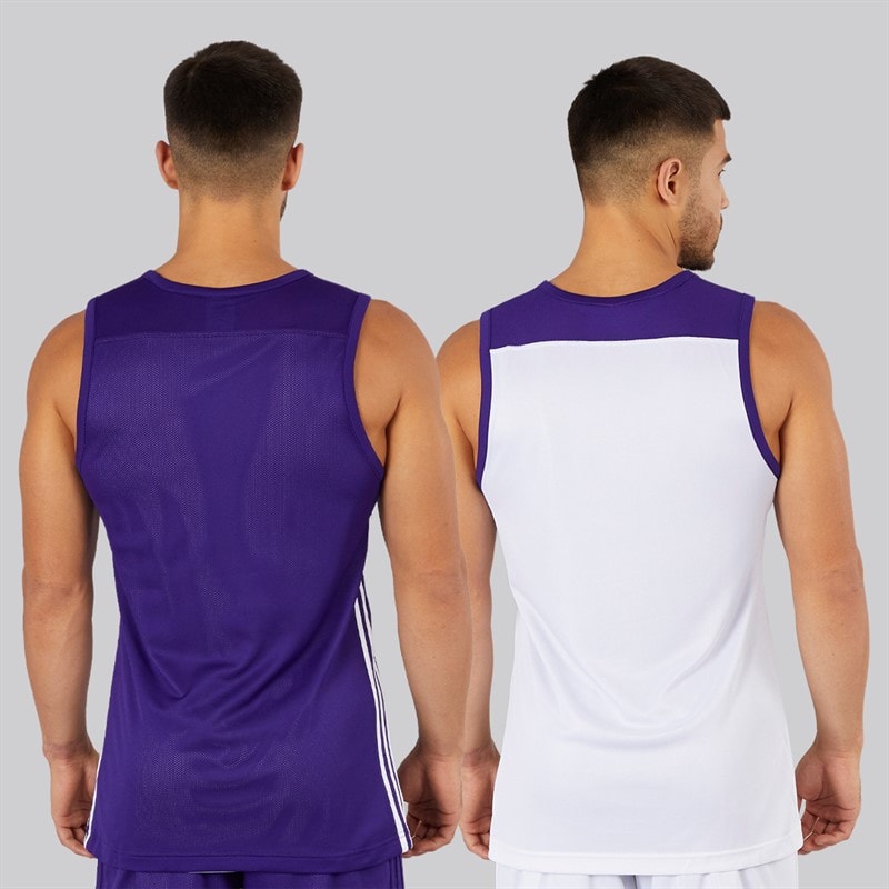 Mens 3G Speed Reversible Basketball Jersey Collegiate Purple/White - Image 2