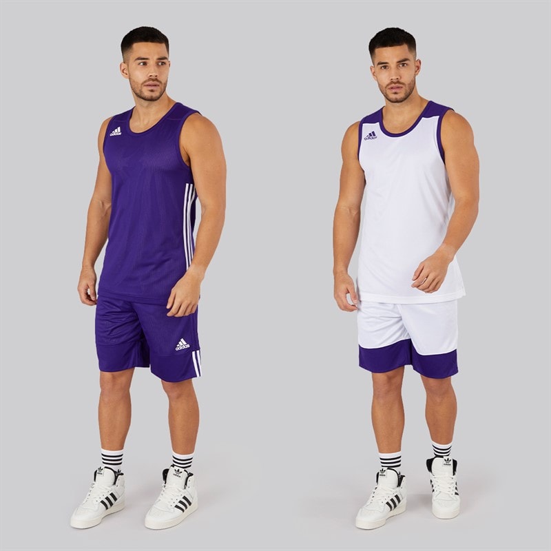 Mens 3G Speed Reversible Basketball Jersey Collegiate Purple/White - Image 3