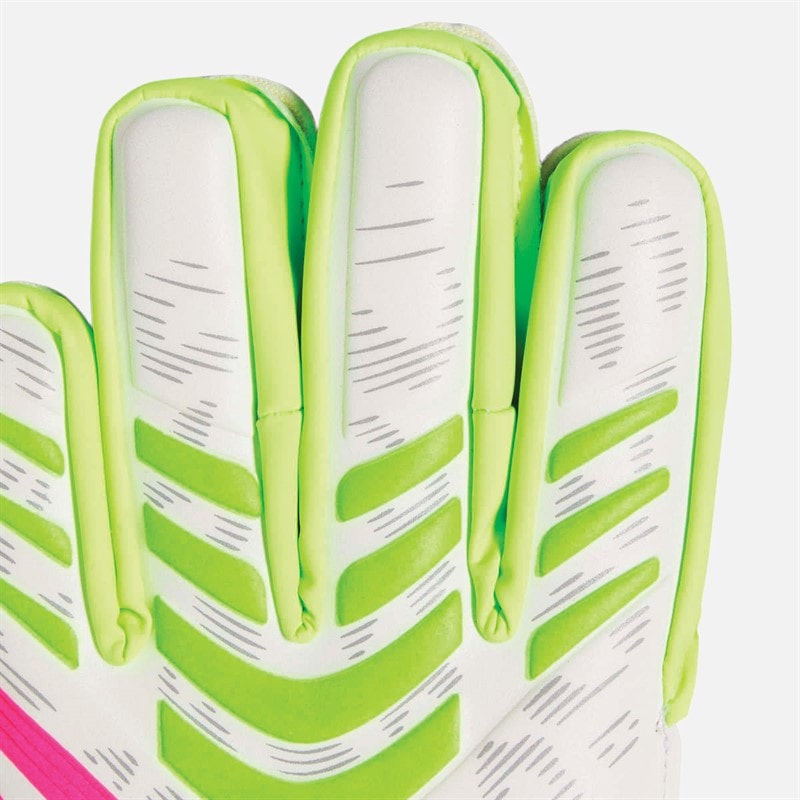 Junior Predator Match Finger Save Goalkeeper Gloves Lucid Lemon/White/Lucid Pink - Image 2