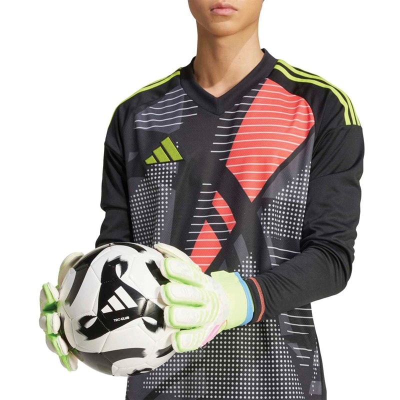 Mens Predator Match Finger Save Goalkeeper Gloves White/Lucid Lemon/Lucid Pink - Image 4