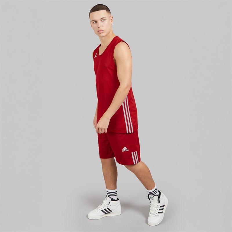 Mens 3G Speed Reversible Basketball Jersey Power Red/White - Image 3