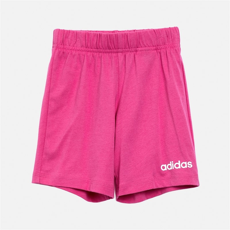 Infant Girls Essentials Linear Logo T-Shirt And Shorts Set Clear Pink/White - Image 2