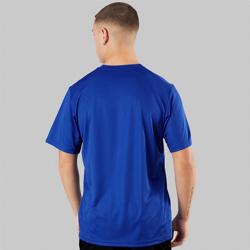 Mens Train Essentials Base T-Shirt Semi Lucid Blue/Black - Image 2