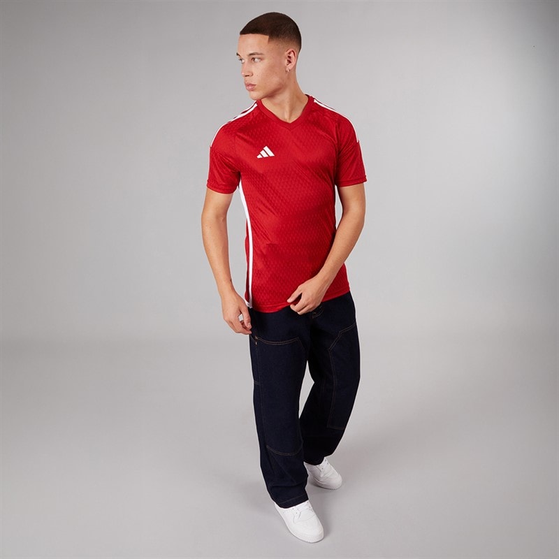 Mens Tiro 23 Competition Jersey Team Power Red 2/White - Image 4