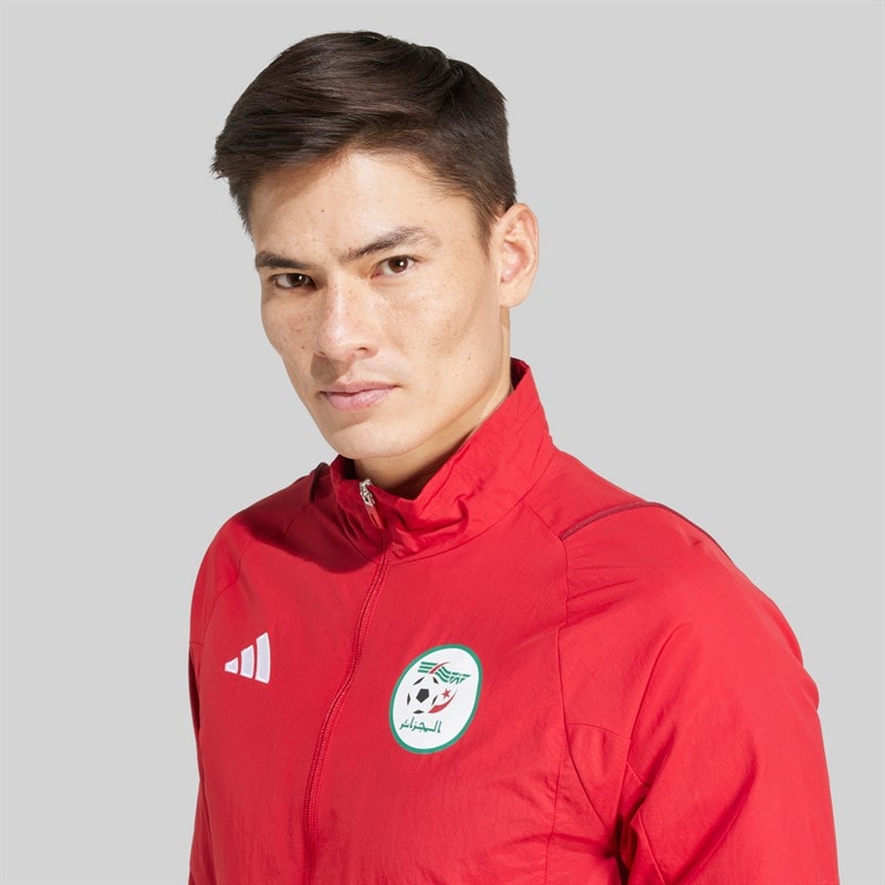 Mens FAF Algeria Presentation Jacket Team Power Red 2 - Image 4